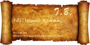 Tölgyesi Bianka névjegykártya
