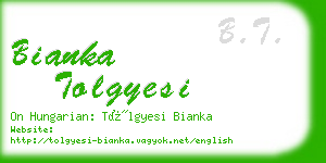 bianka tolgyesi business card